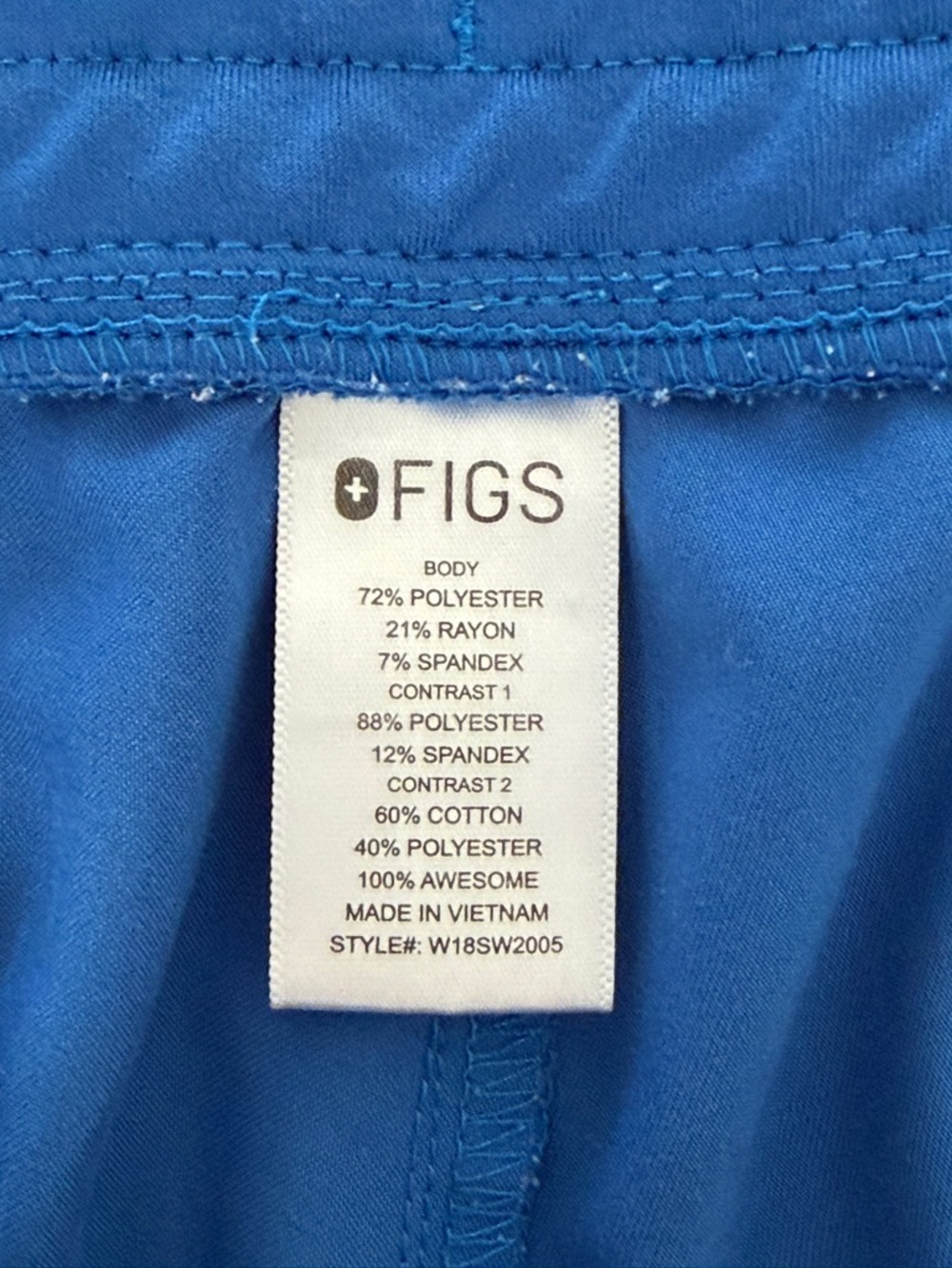 FIGS Technical Zamora Jogger Scrub Pants Women’s XL Royal Blue — Bundle of 2 - Picture 12 of 14